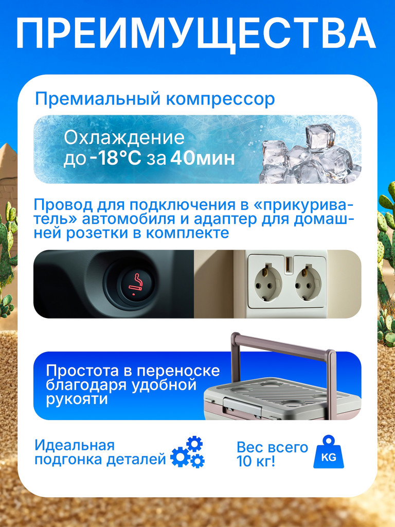 Автохолодильник компрессорный IC-23 (20 литров, bluetooth APP)