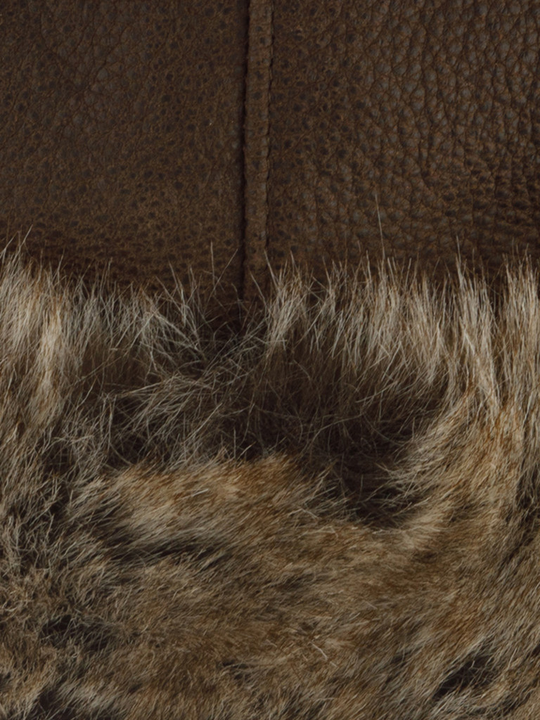 Шапка-ушанка STETSON 9297303 BOMBER CAP COWHIDE (коричневый)