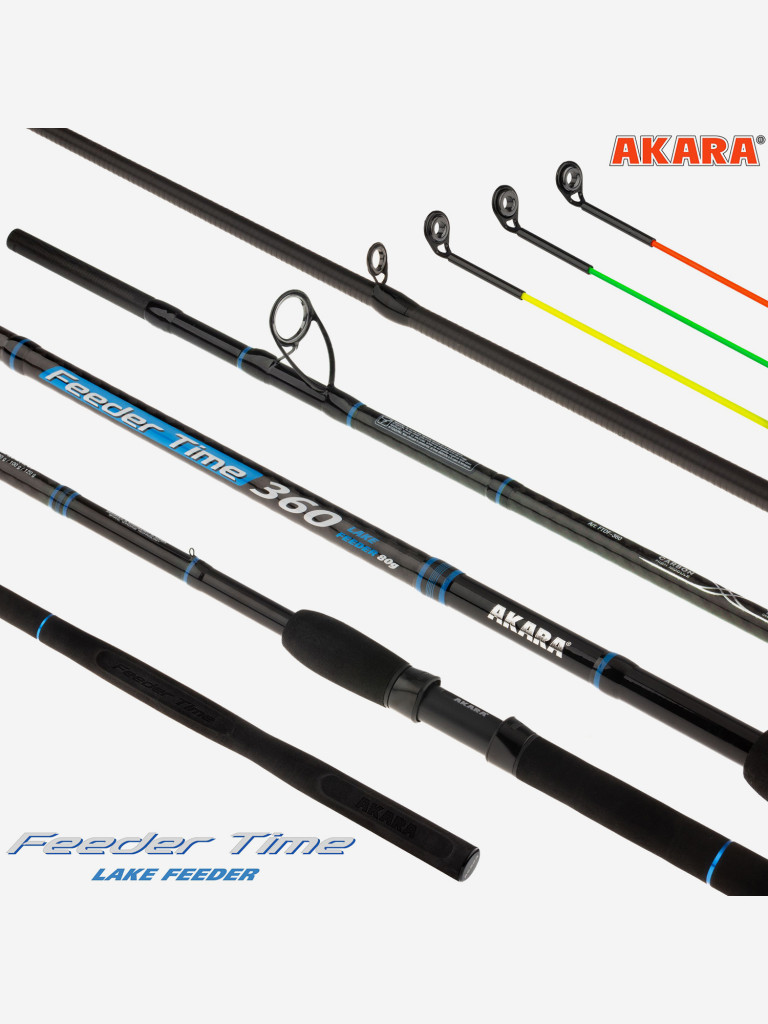Удилище штекерное фидерное 3 колена Akara Feeder Time Lake Feeder TX-40 (40-60-80) 3,6м