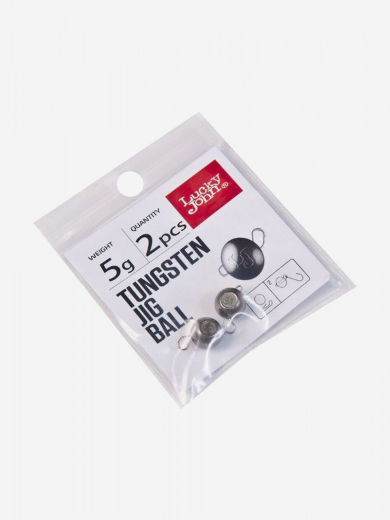 Грузила разборные Вольфрамовые LUCKY JOHN головки TUNGSTEN JIG BALL 5г, набор 2шт.