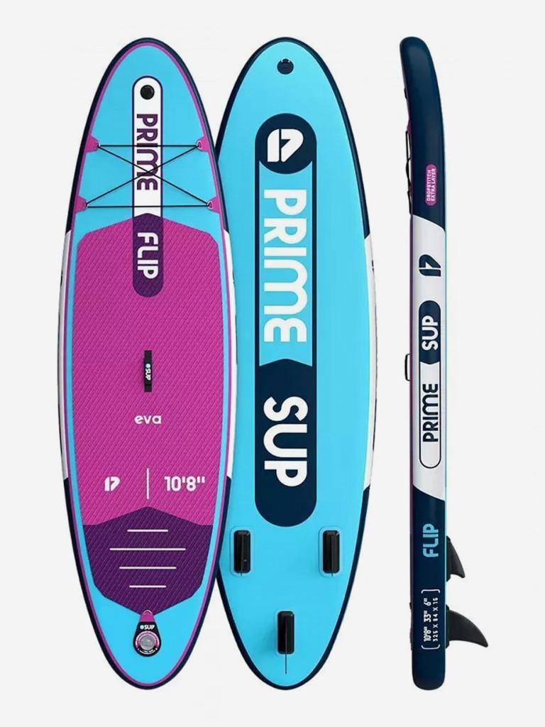 Сапборд надувной двухслойный Prime 10.8x33x6 Flip light blue, 325x84x15 см