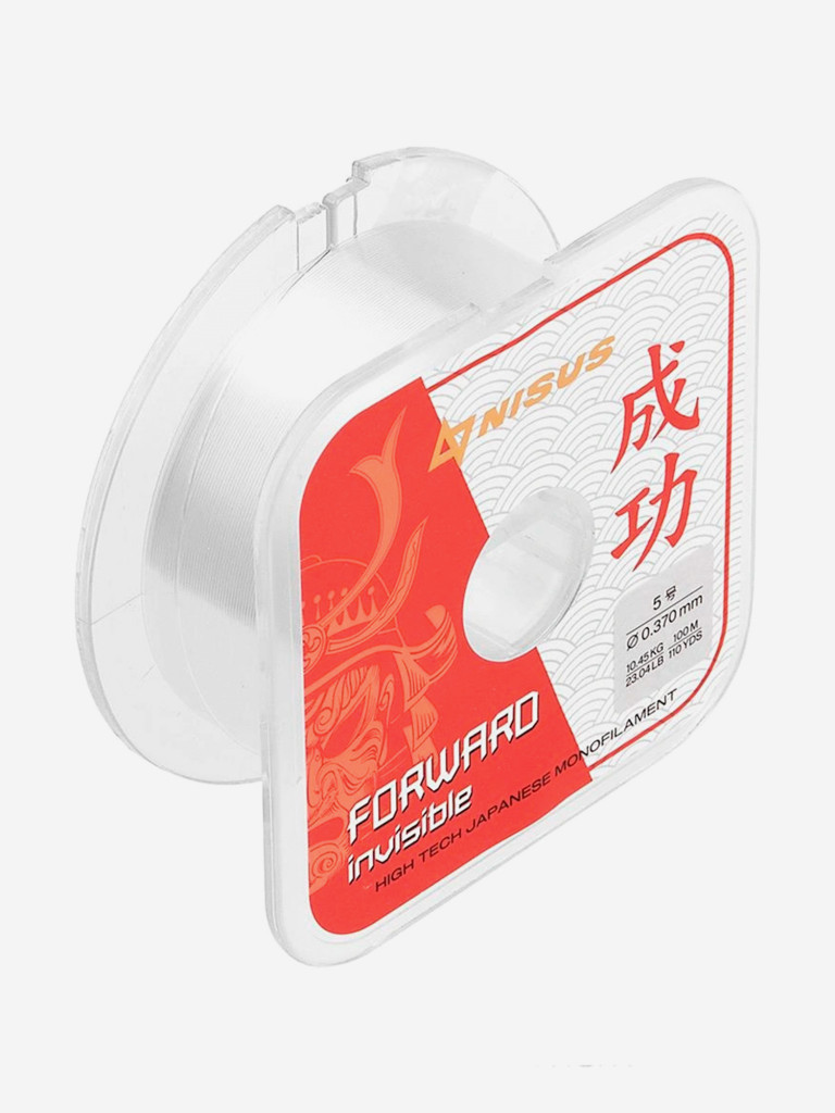 Леска для рыбалки Nisus FORWARD Invisible Nylon 0,370мм, 100м, 10,45кг, прозрачный