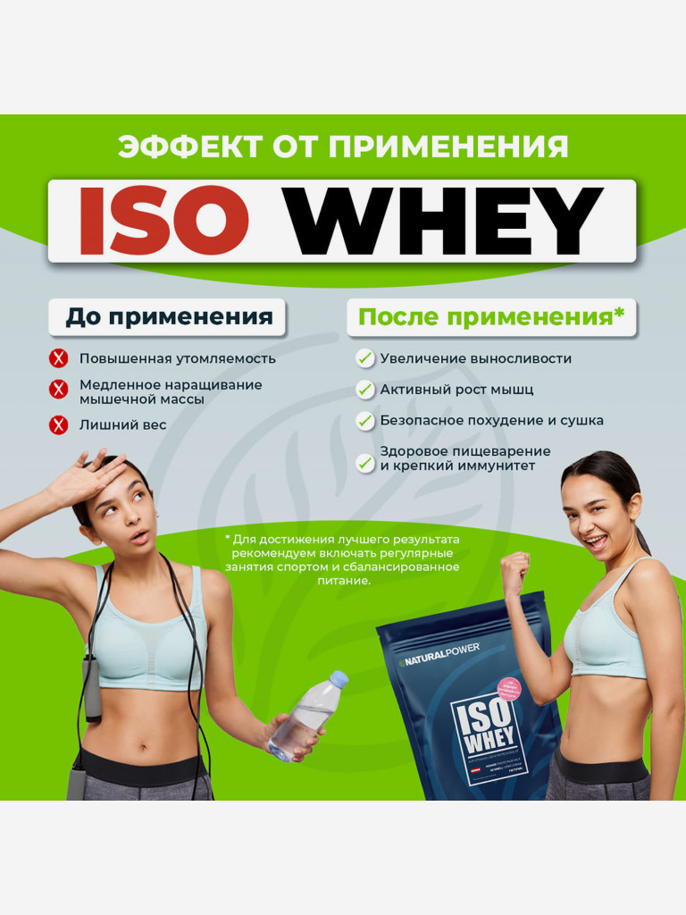 Изолят протеина Natural power 500 гр Вишневый йогурт, Австрия