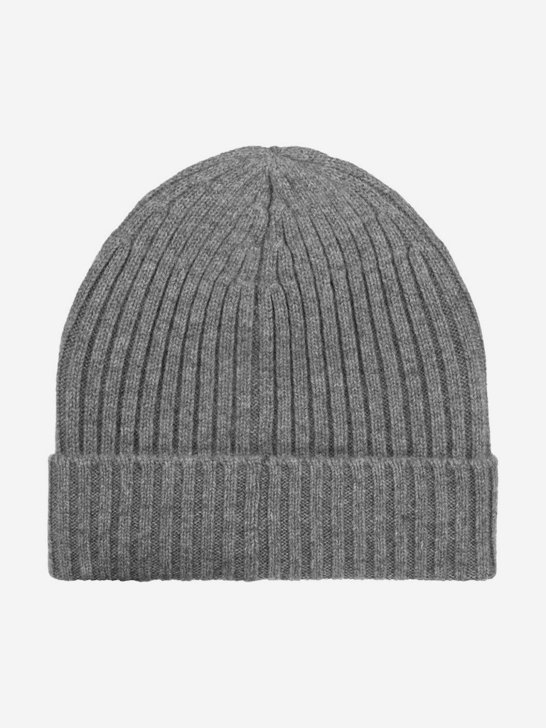 Шапка с отворотом STETSON 8599211 BEANIE CASHMERE (серый)