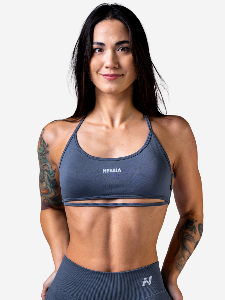 Топ женский NEBBIA Open-Back Sports Bra POWER 890 Grey