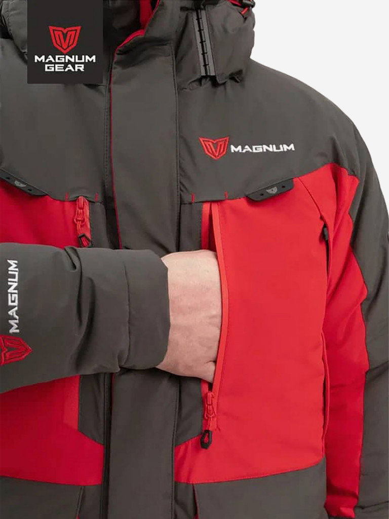 Костюм для рыбалки мужской MAGNUM GEAR TITAN 2 -45° С красный/графит