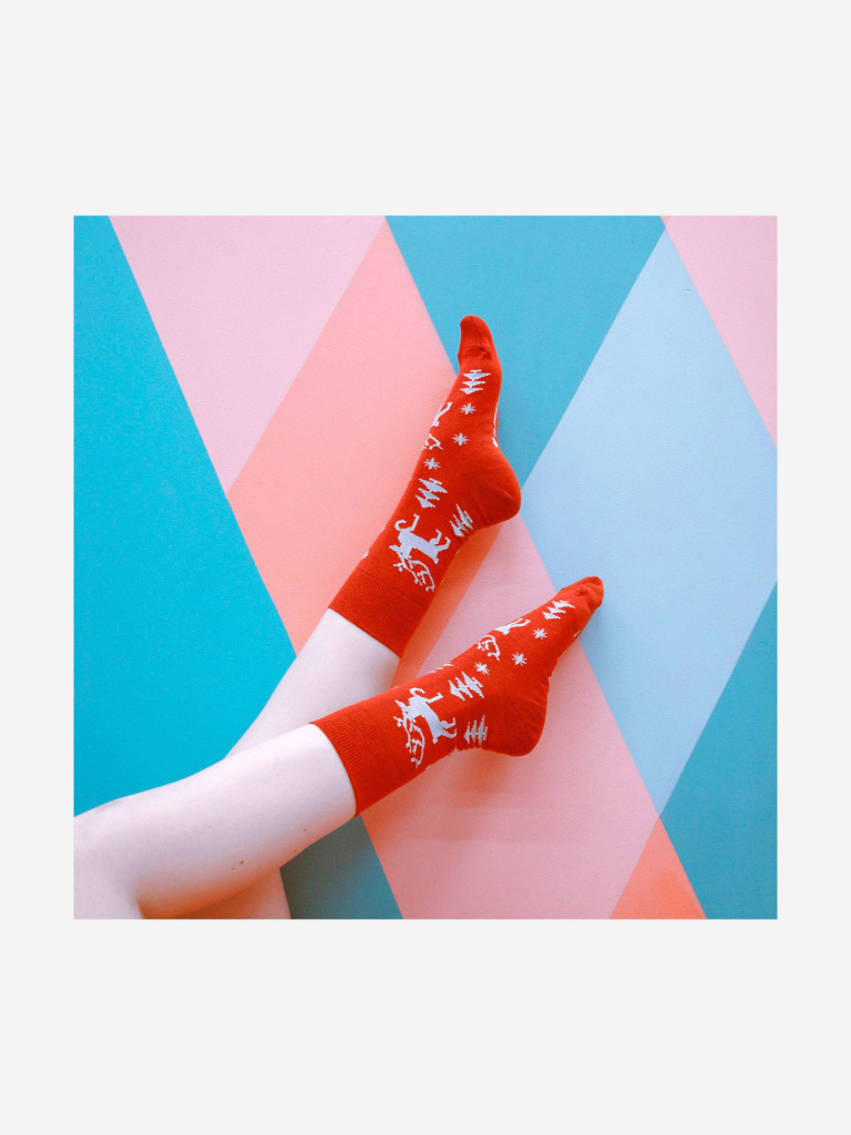 Новогодние носки St.Friday Socks - Красный олень