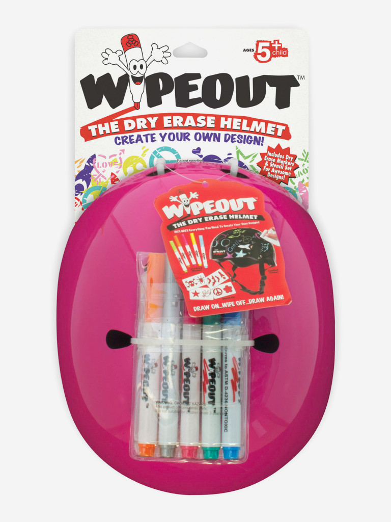Шлем защитный с фломастерами Wipeout Neon Pink (M 5+) - розовый