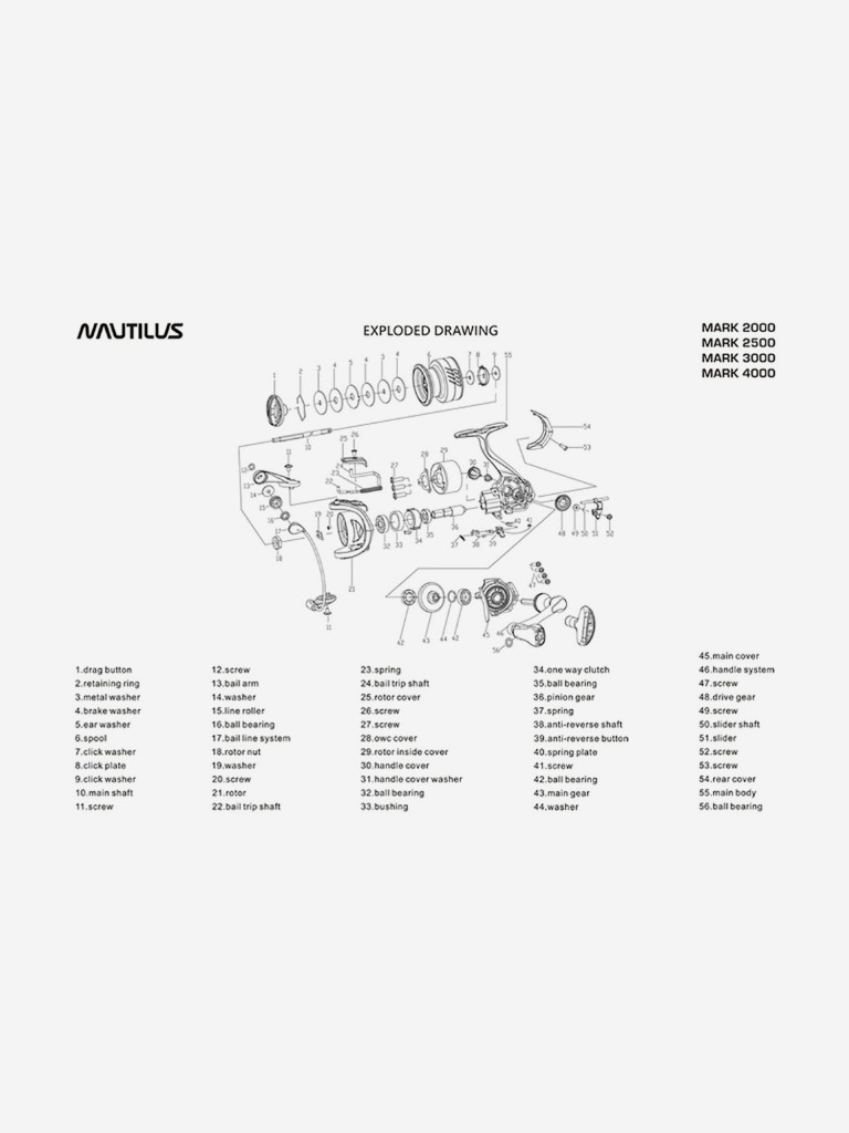 Катушка для спиннинга Nautilus Mark 4000