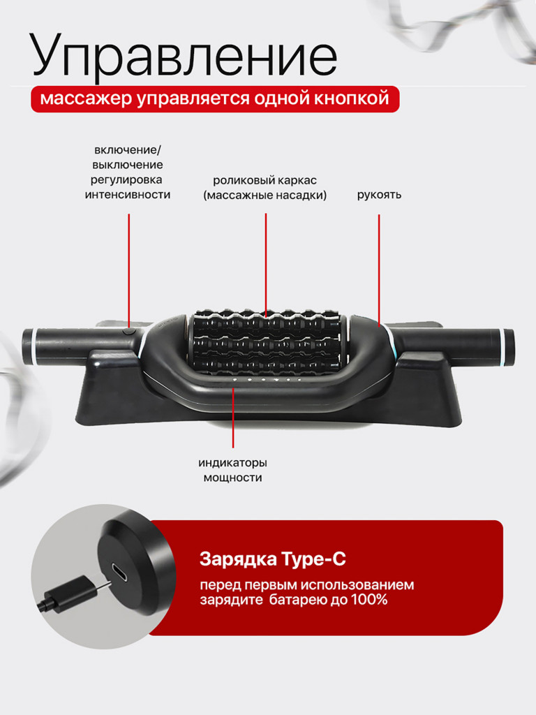 Антицеллюлитный массажер для тела SENNE, массажер для похудения Эндосфера, 6 мощностей Powered Rolling Massager