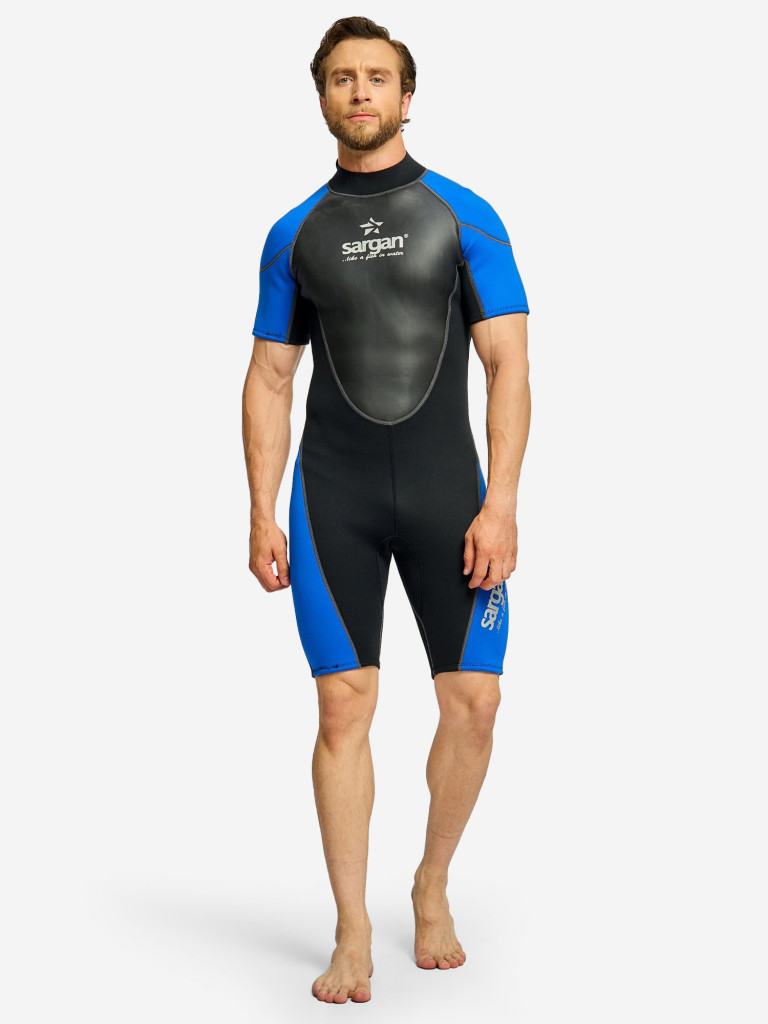 Гидрокостюм для плавания и водного спорта SARGAN UTRISH SHORTY MEN 3мм