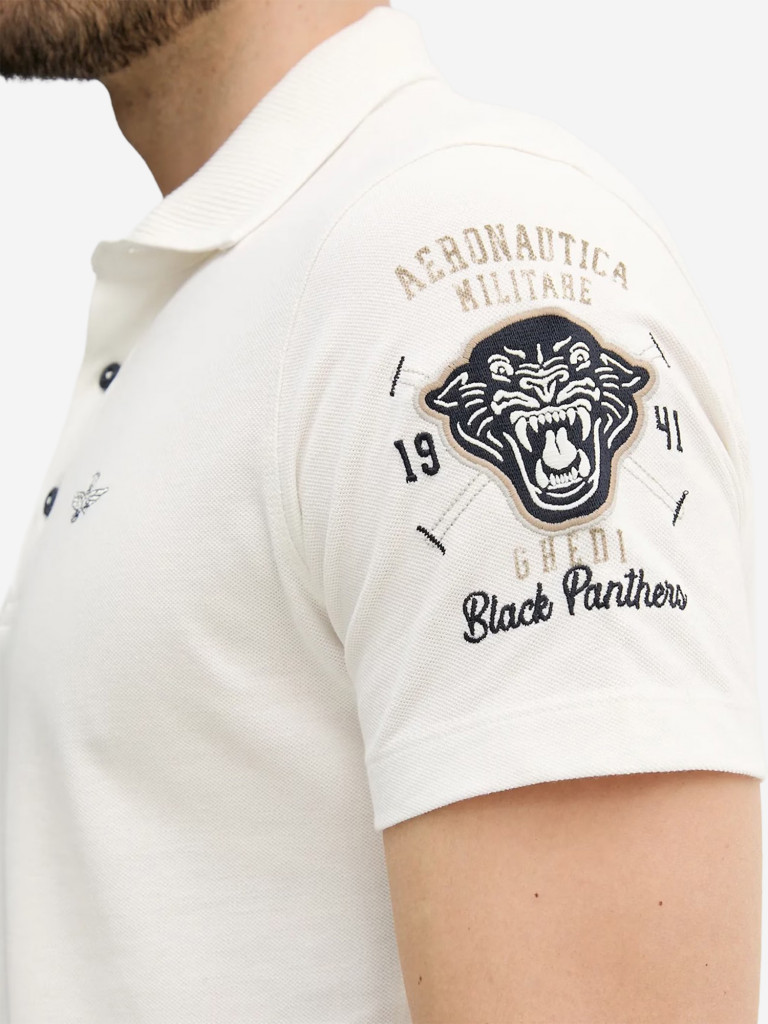 Рубашка-поло мужская AERONAUTICA MILITARE Black Panthers