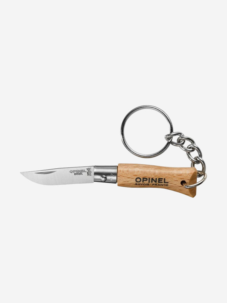 Нож-брелок Opinel №2, нержавеющая сталь, бук, 000065