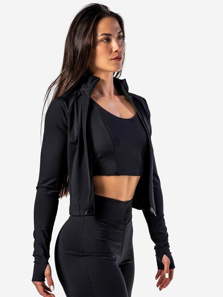 Лонгслив Deni x NEBBIA Fitness Zip Black 314