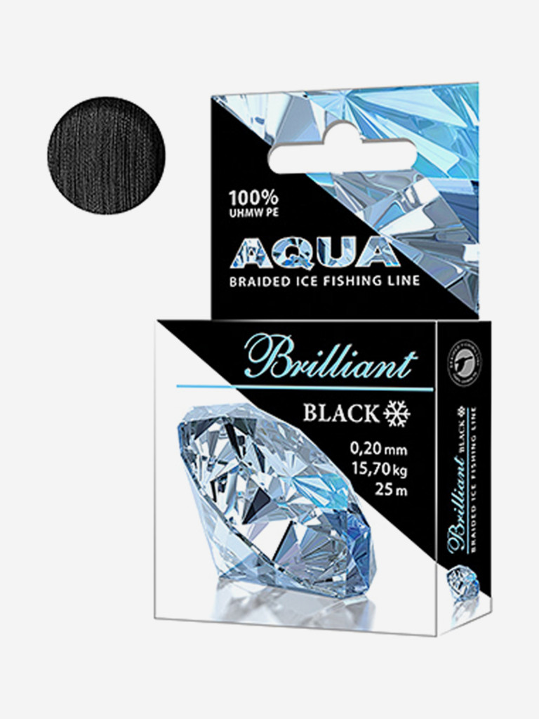 Плетеный шнур для рыбалки AQUA Black Brilliant 0,20mm 25m