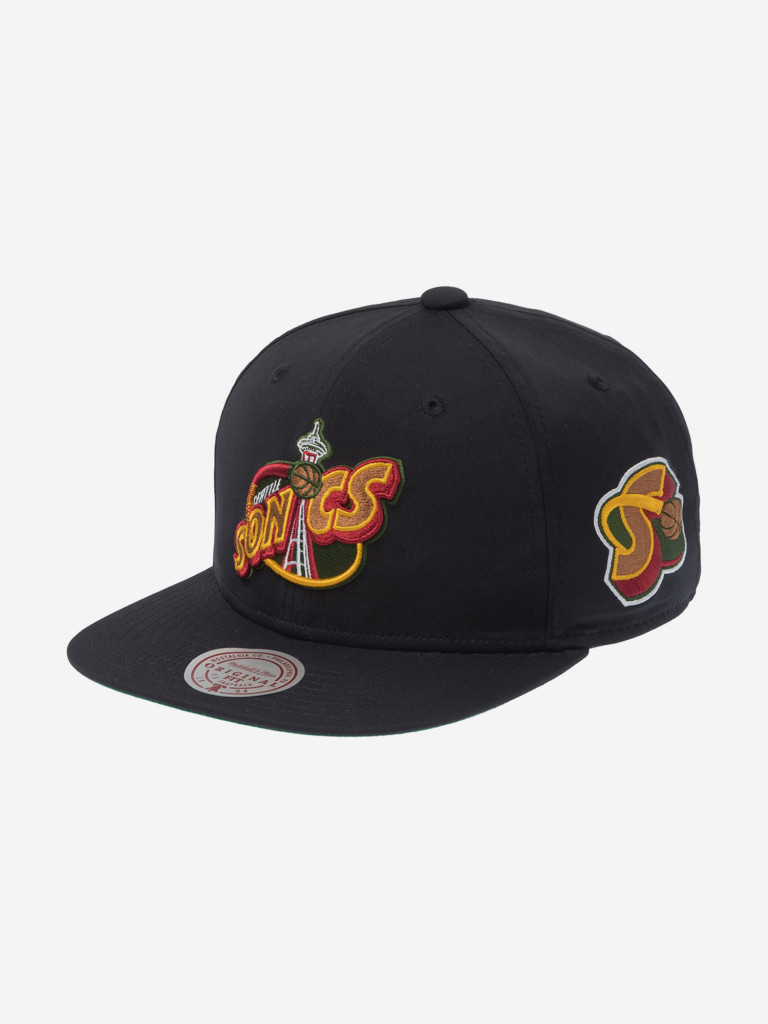 Бейсболка MITCHELL NESS HS11501-SSUBLCK Seattle Supersonics NBA