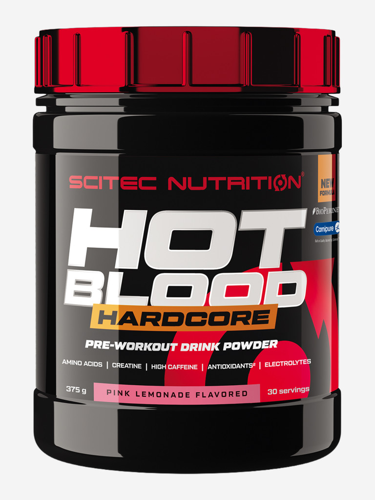 Предтренировочный комплекс Scitec Nutrition Hot Blood hardcore 375 грамм розовый лимонад
