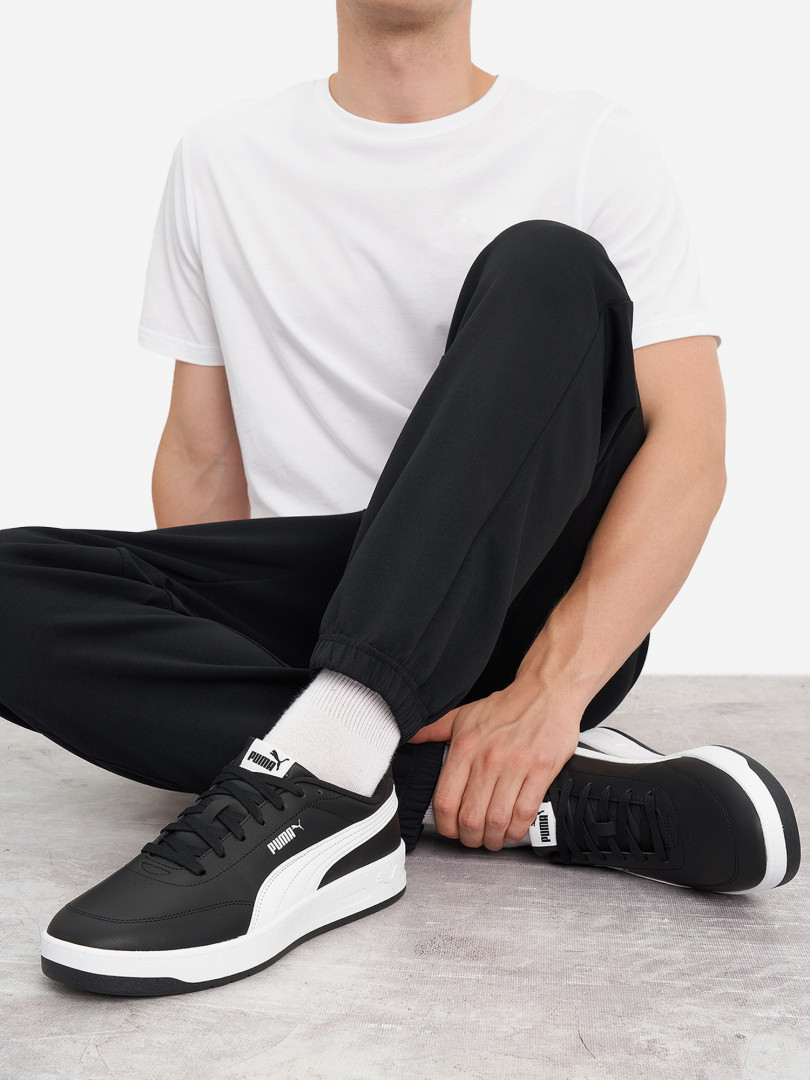 фото Кеды мужские puma court classic clean, черный