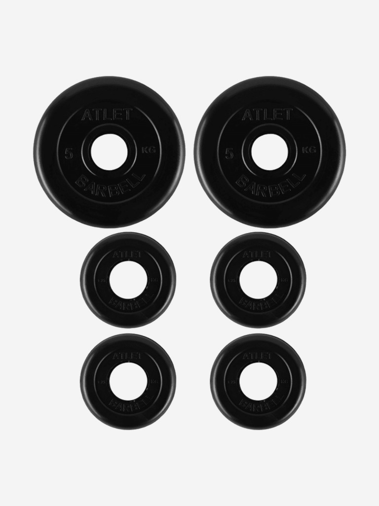 Гантели разборные BARBELL ATLET 1 по 21 кг (D 51 mm) Черный
