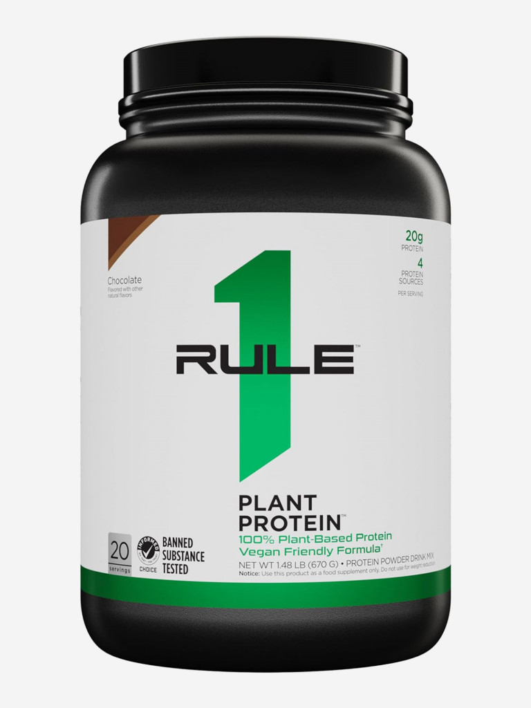 Протеин Rule 1 Plant, 670 г, Шоколад