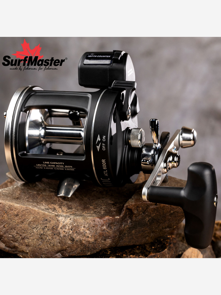 Катушка мультипликаторная Surf Master Atlantic ATL 600 4bb R со счётчиком