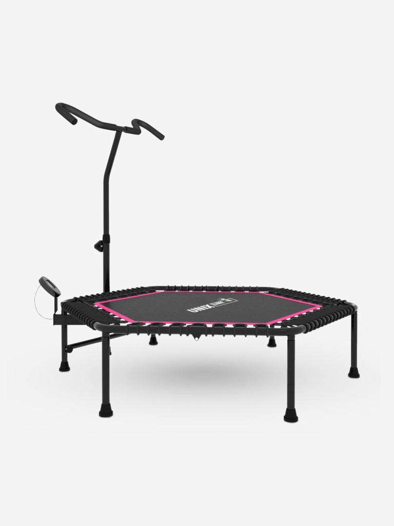 Батут спортивный для фитнеса и джампинга UNIX Line Fitness Pro 125 см, розовый