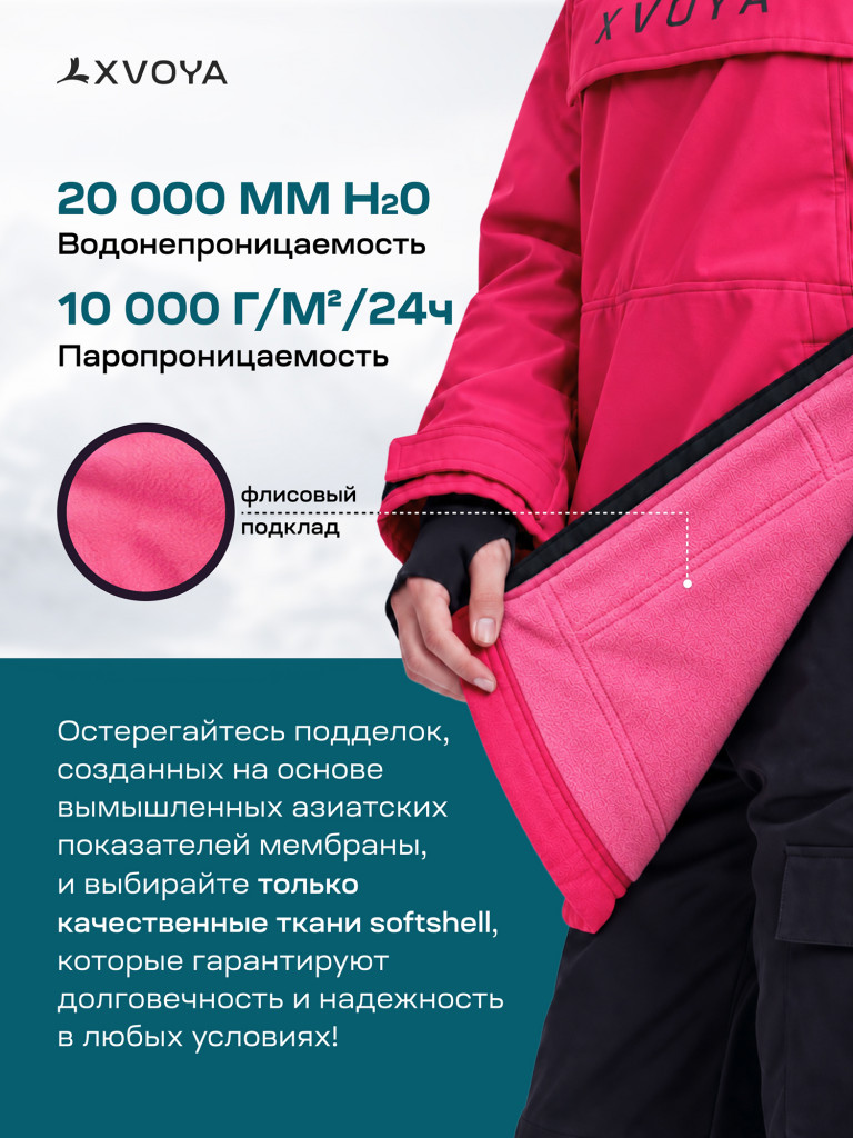 Анорак сноубордический XVOYA Base фуксия