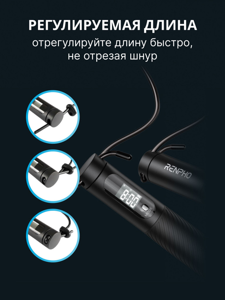 Умная спортивная скакалка Renpho Smart Jump Rope 2 R-Q008