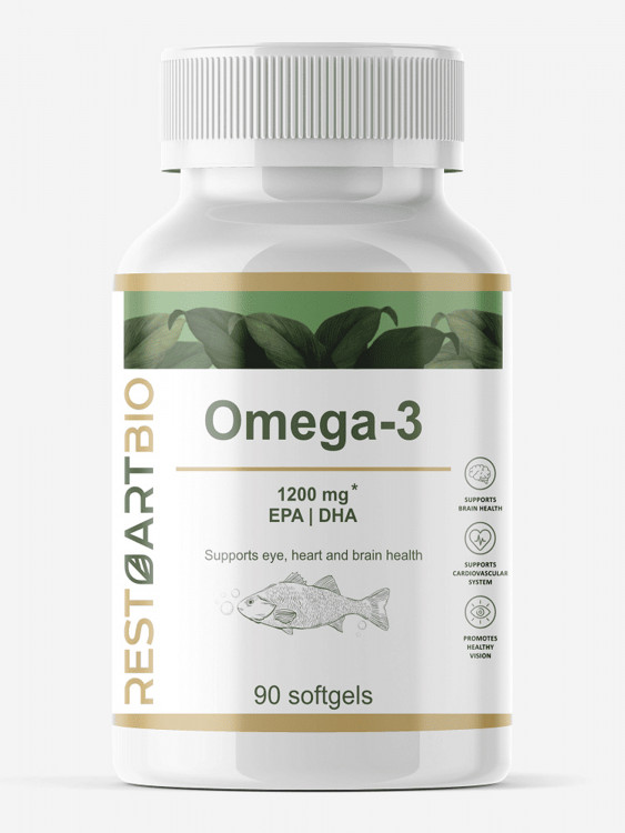 Омега-3, RESTARTBIO, 1200 мг EPA | DHA, 90 капсул