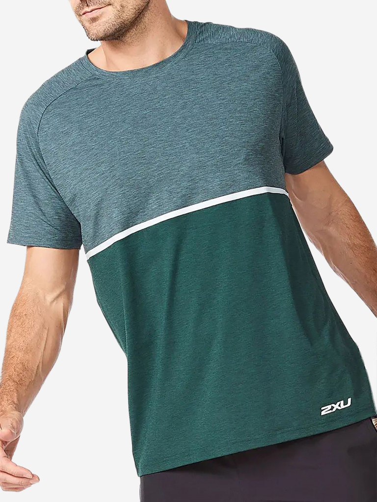 Футболка 2XU Motion Colour Block Tee Green