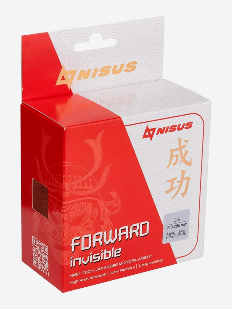 Леска для рыбалки Nisus FORWARD Invisible Nylon 0,286мм, 300м, 6,45кг, прозрачный
