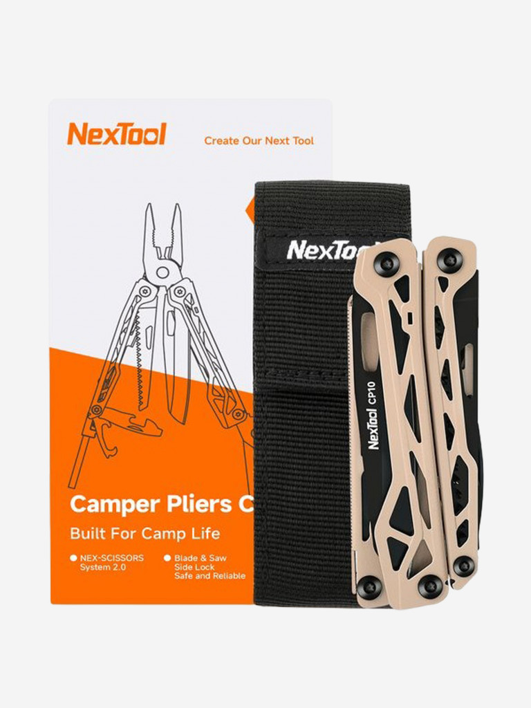 Мультитул NexTool Camper Pliers CP10, бежевый