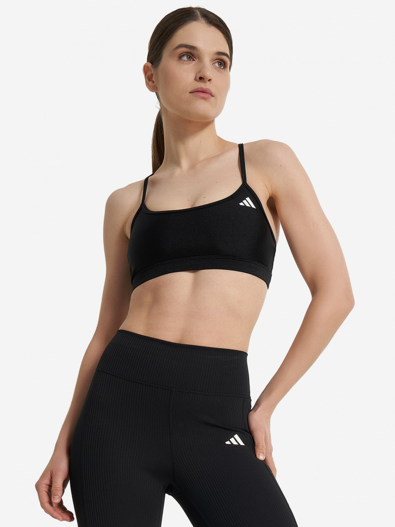 фото Топ бра спортивный adidas aero, черный