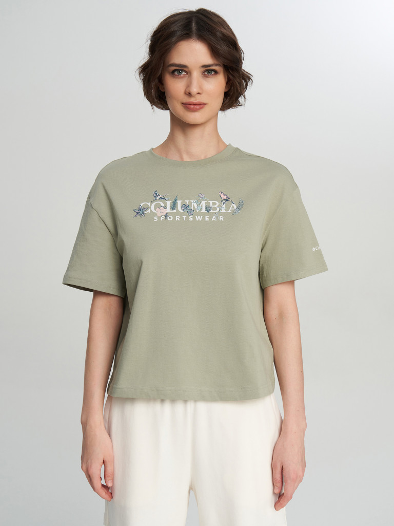 Футболка женская Columbia Rolling Bend Graphic Relaxed Crop SS