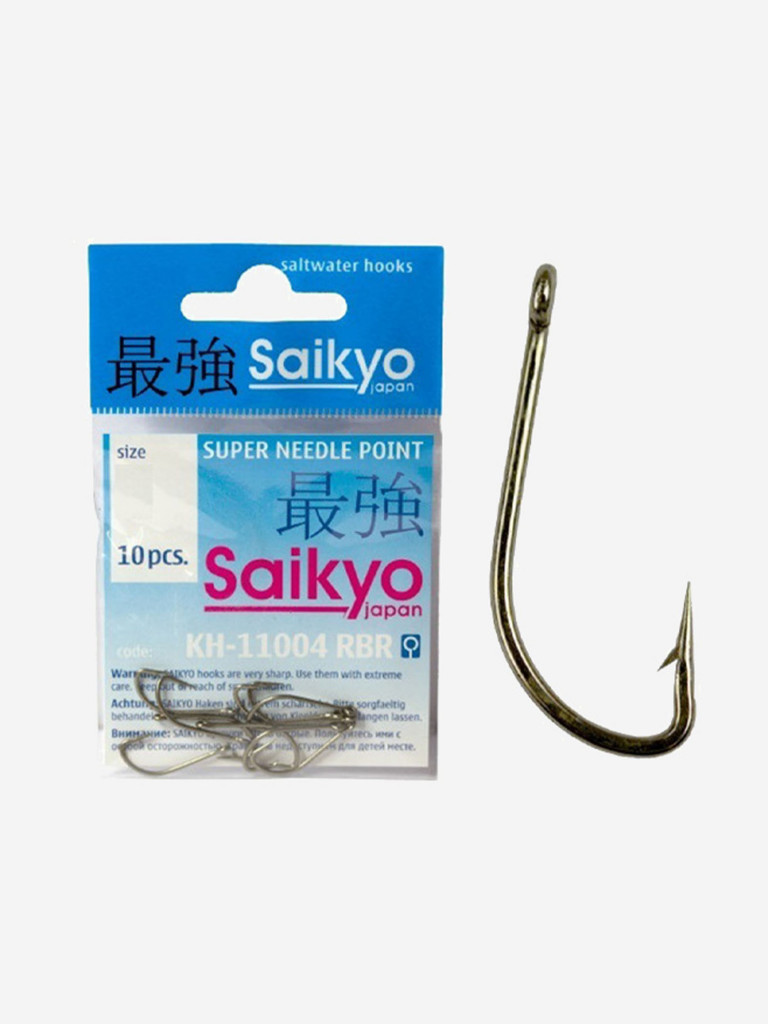 Крючки для рыбалки одинарные Saikyo KH-11004 Crystal BR ( 1 упк. по 10шт.)