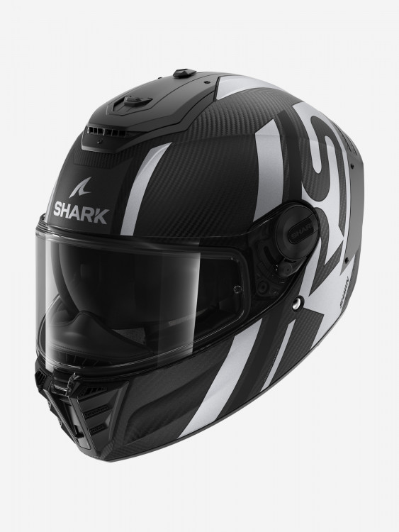 Мотошлем интеграл SHARK SPARTAN RS CARBON SHAWN MAT Black/Silver