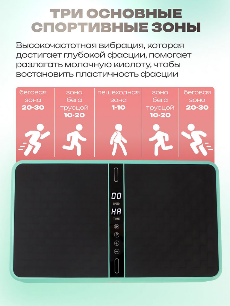 Виброплатформа Fitnesslive для похудения модель 104 цвет голубой