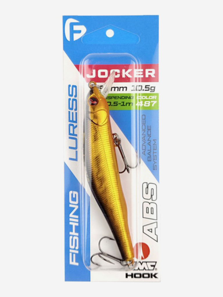 Воблер F-FISHING Jocker 90SP 90мм 10.5г 0.5-1.0м 487 Суспендр