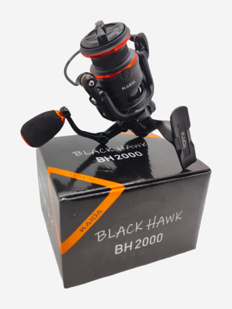 Катушка для рыбалки KAIDA BLACK HAWK безынерционная с передним фрикционом размер шпули 2000