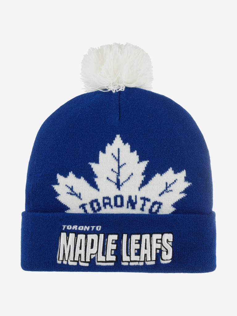 Шапка с помпоном MITCHELL NESS KTPCDX22016-TMLBLUE Toronto Maple Leafs NHL (синий)