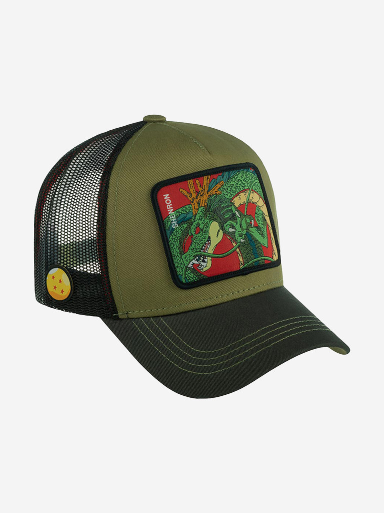 Бейсболка с сеточкой CAPSLAB CL/DBZ3/1/RON1 Dragon Ball Shenron (оливковый)