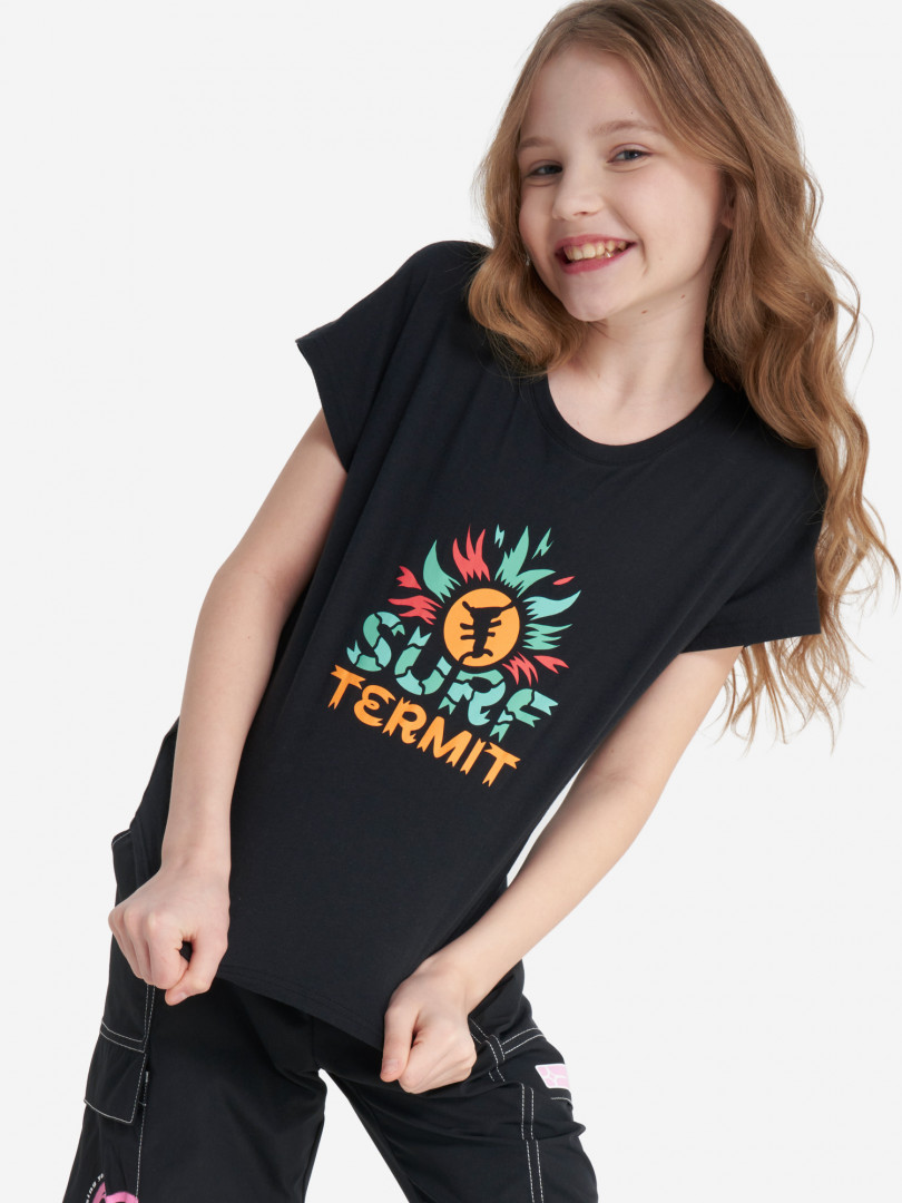 фото Футболка для девочек termit, черный