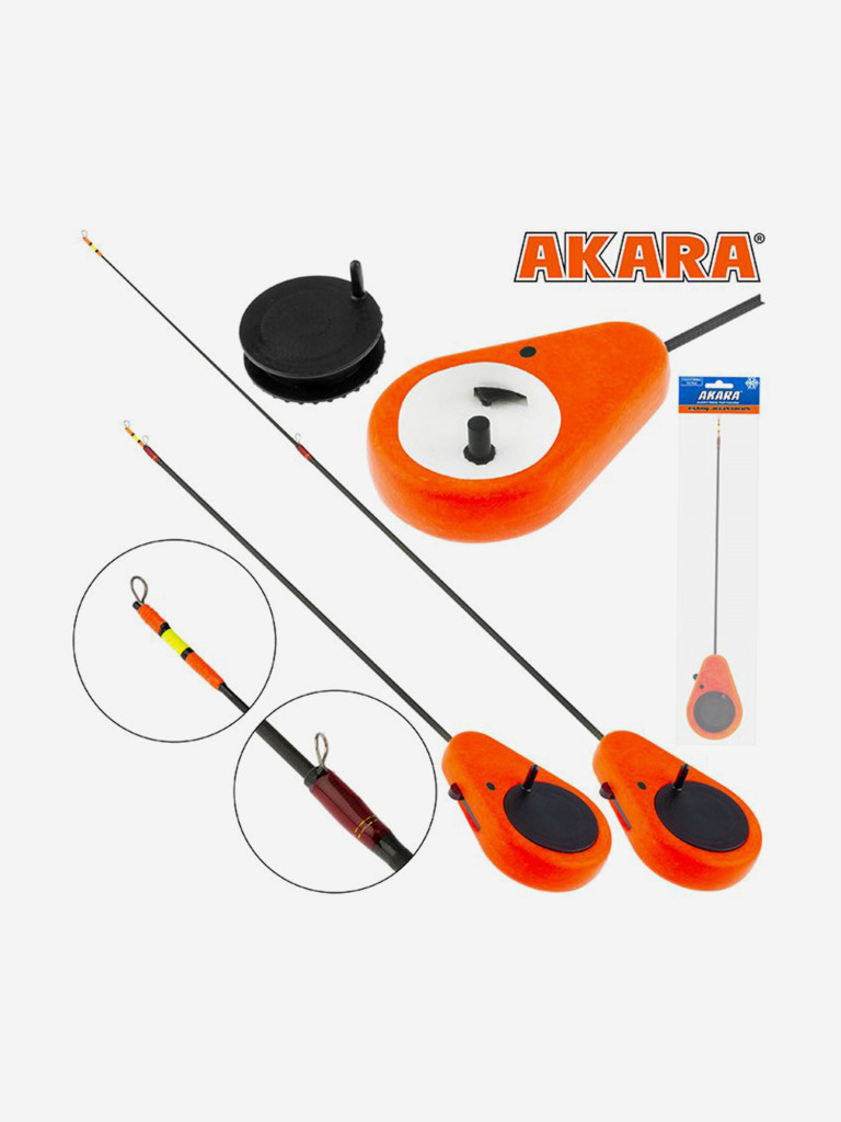 Удочка зимняя Akara Detent M 400 (2,0-8,0г) Red 2-х составной