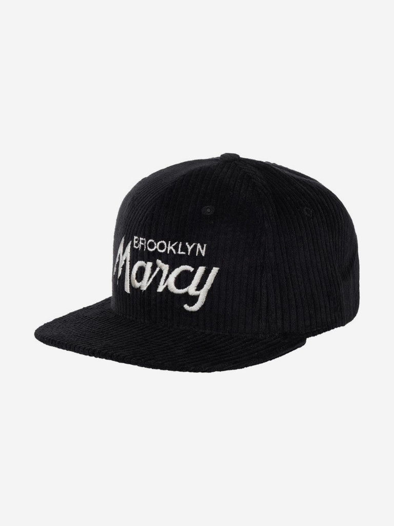 Бейсболка с прямым козырьком HOOD 103-SWC001-NY015-BK Marcy Cord (черный)