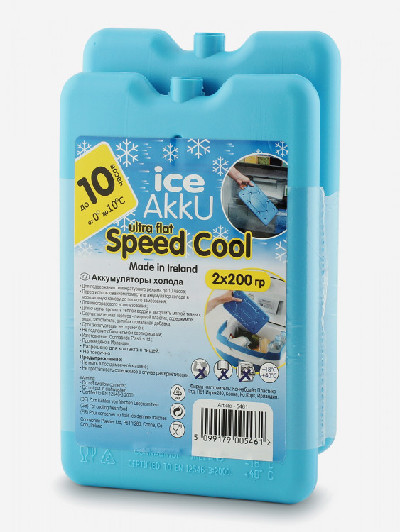 Аккумулятор холода EZ COOLERS Ice akku, 400 г, комплект 2 шт по 200 гр