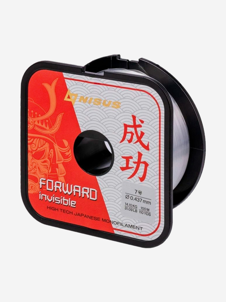 Леска для рыбалки Nisus FORWARD Invisible Nylon 0,437мм, 100м, 14,1кг, прозрачный