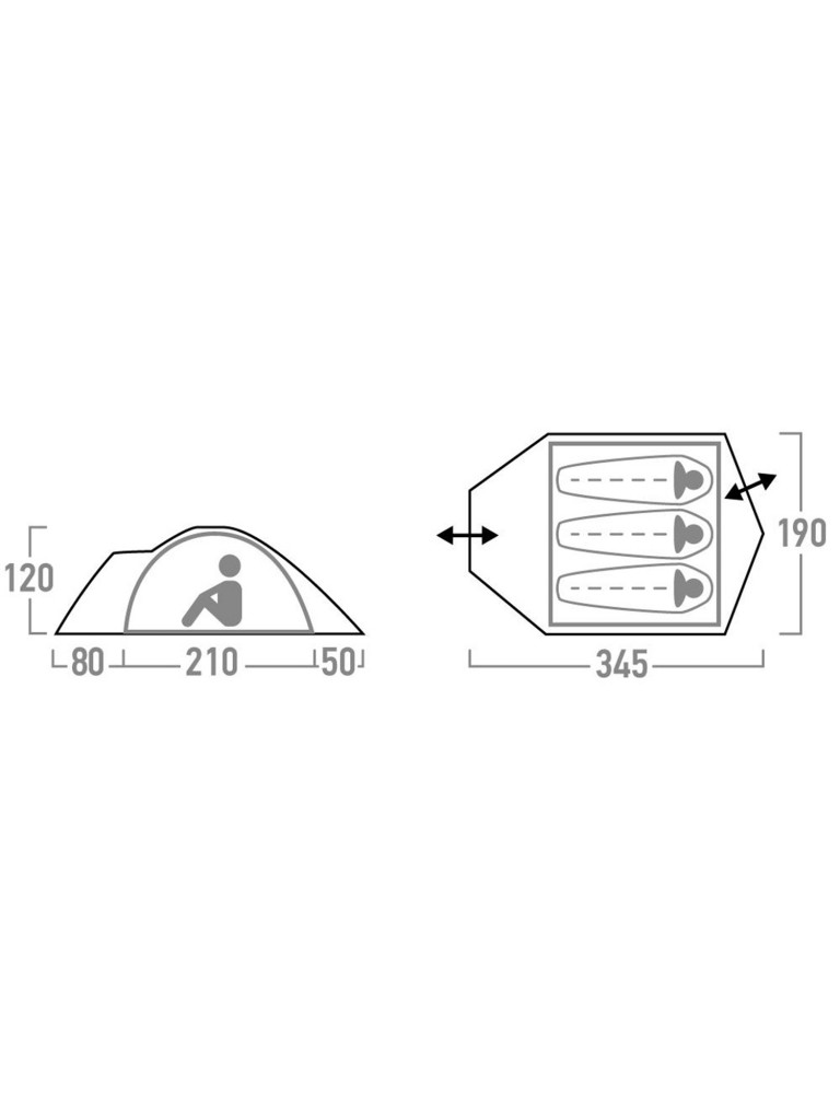 Палатка 3-местная Outventure Cadaques 3