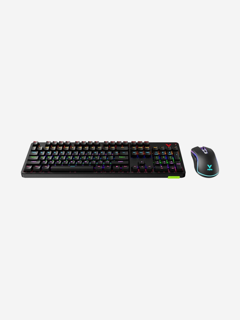RAPOO Игровая механическая клавиатура+мышь проводная V185S, цвет - черный (13313)