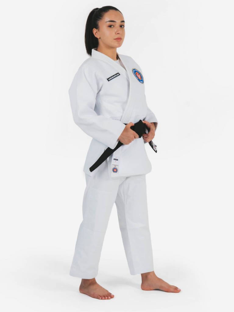 Кимоно для дзюдо подростковое Clinch Judo Gold FDR белое