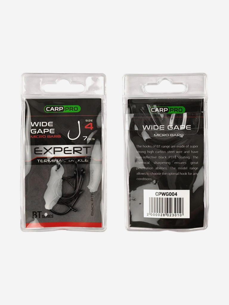 Крючок CARP PRO Teflon Wide Gape №4 7шт